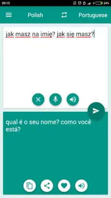 Polish-Portuguese Translator android App screenshot 1